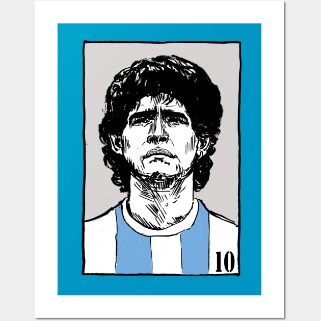 Diego Armando Maradona la mano de Dios Wall Art by frankymonty